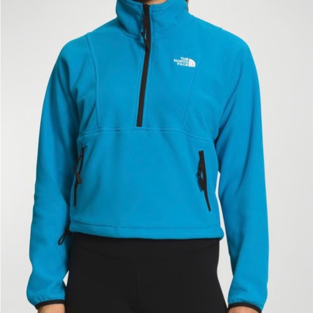 New w tags North Face 1/4 zip acoustic blue